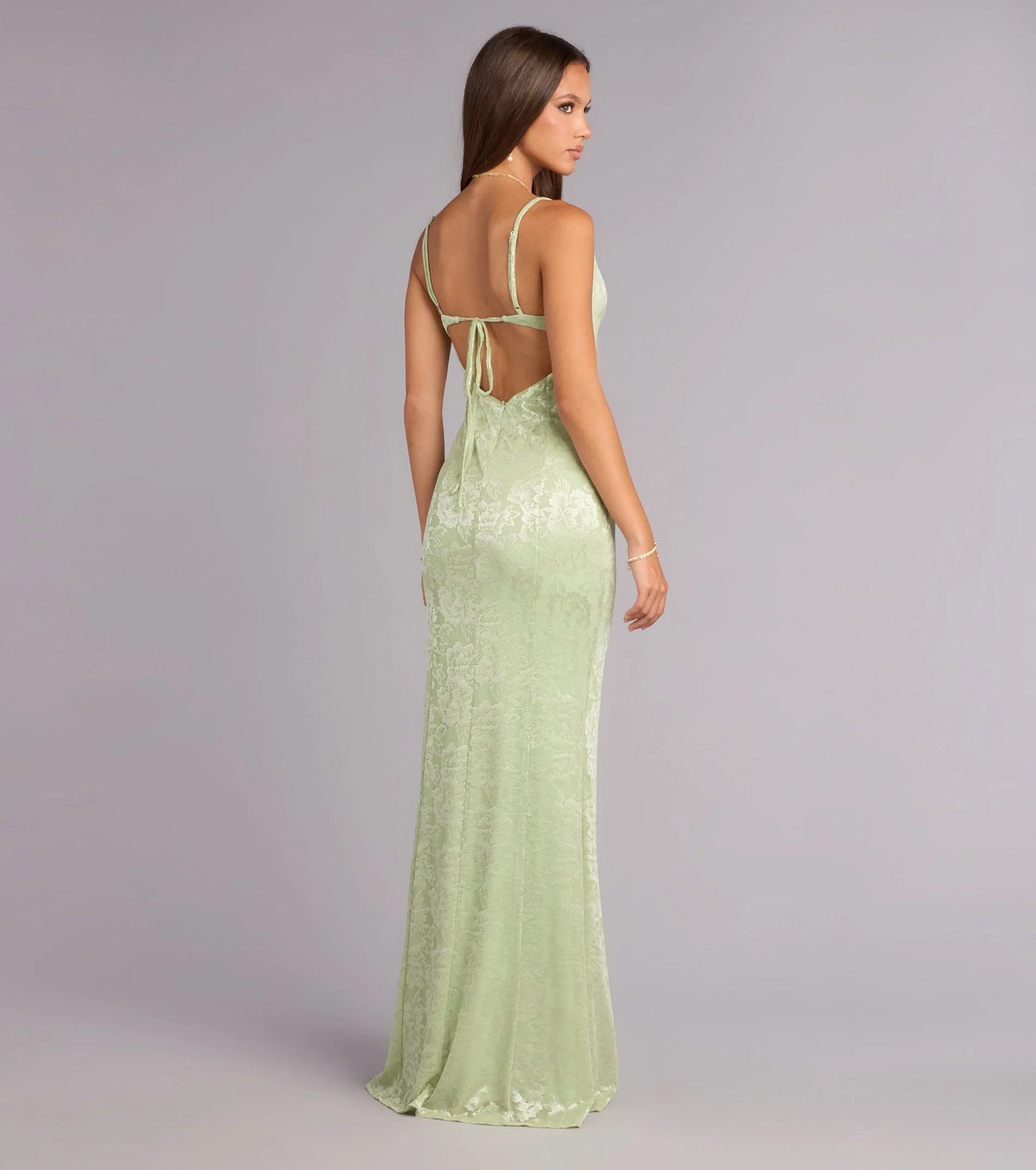 Alex Floral Tie-Back Formal Dress