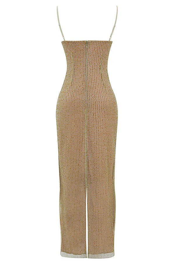 Livette - Gold Sequin Shine Maxi Dress