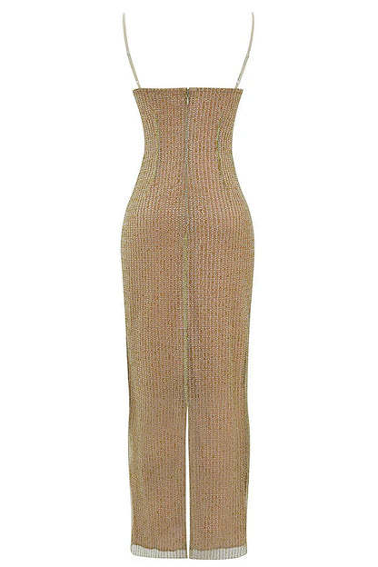 Livette - Gold Sequin Shine Maxi Dress