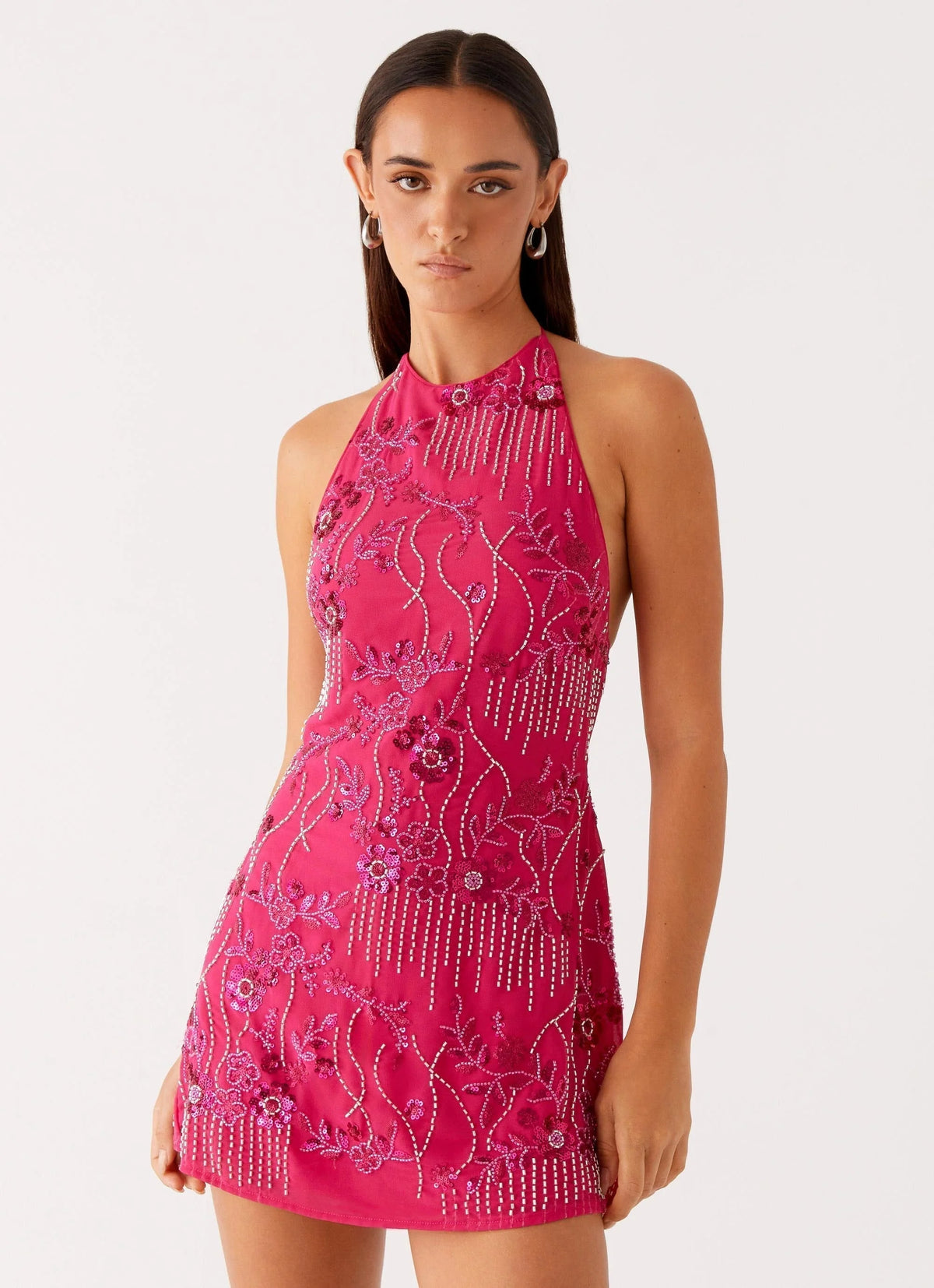 Kaylinn Beaded Mini Dress