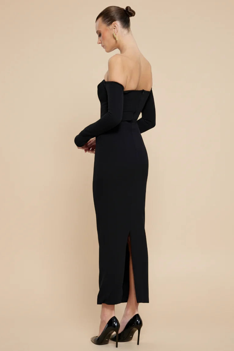 Kristie Midi Dress - Black