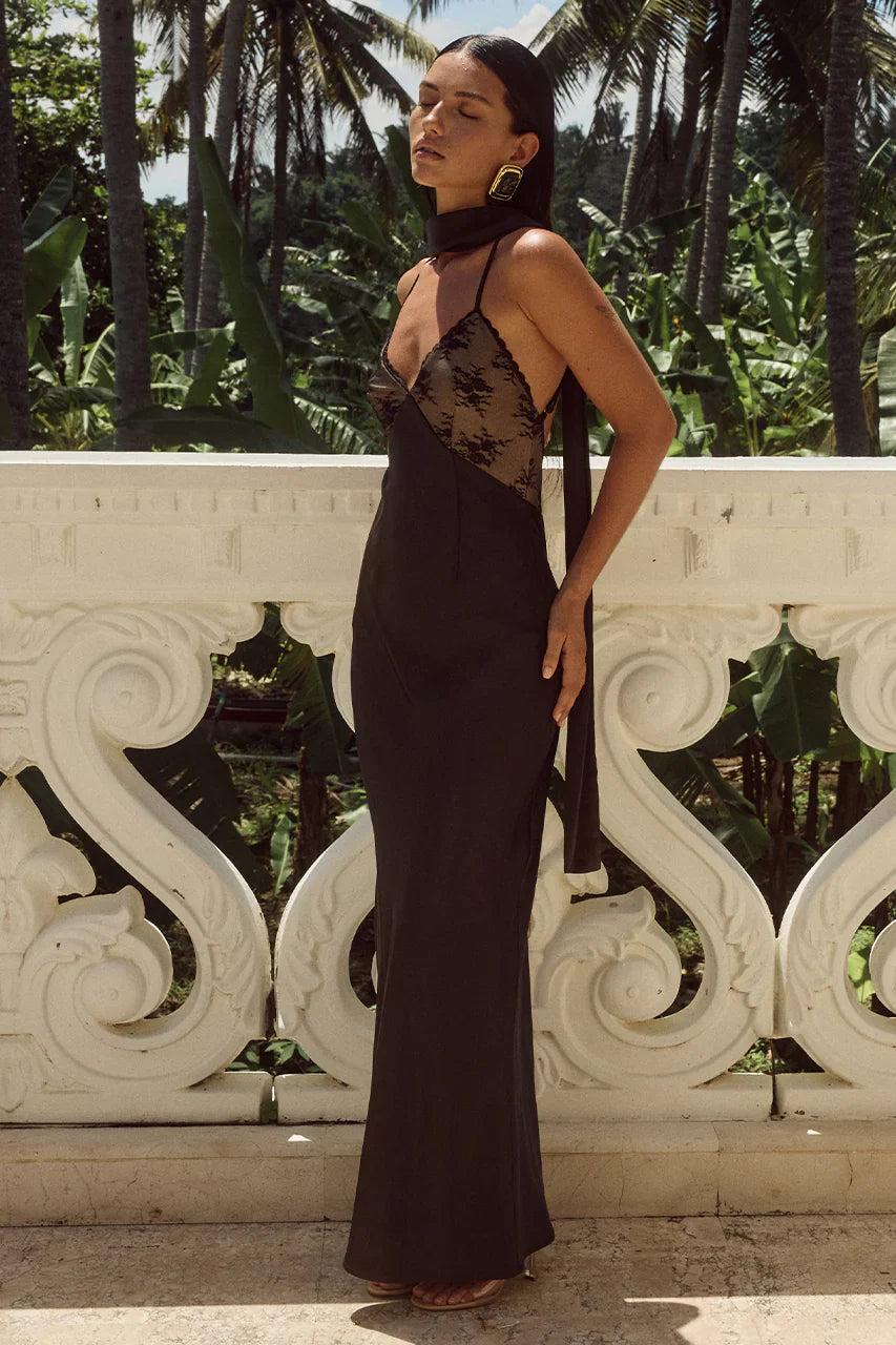 Nadalia Midi Dress - Black