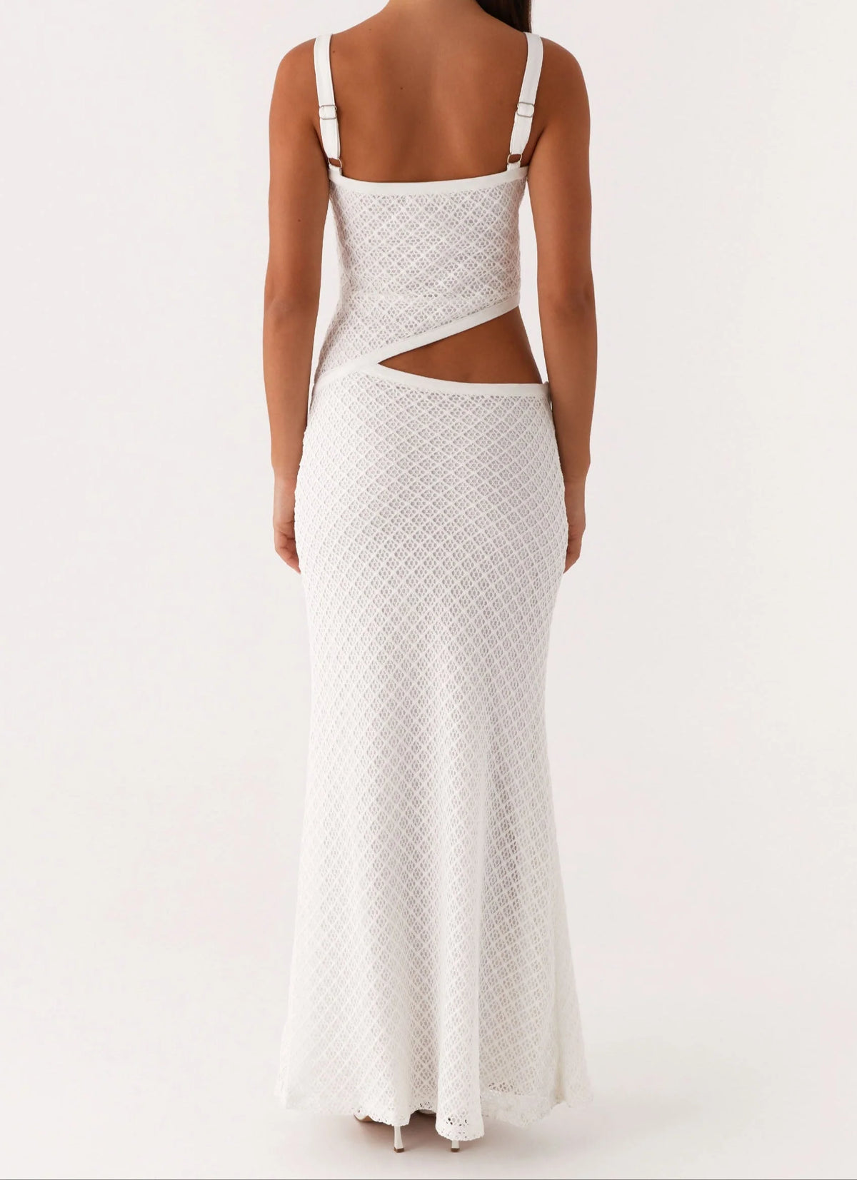 Livette - White Crochet Maxi Dress