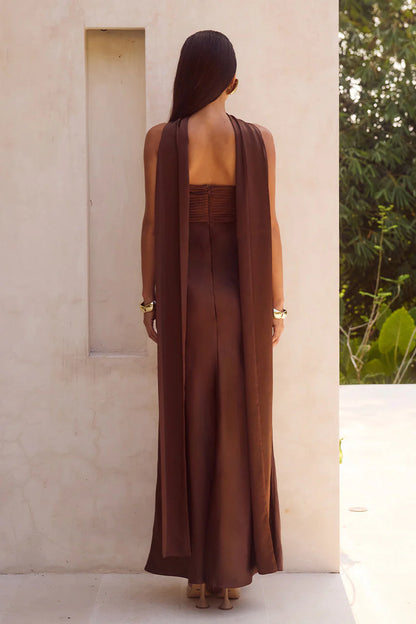 Elsa Maxi Dress - Chocolate