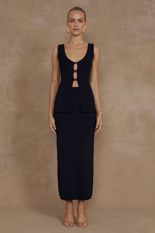 Nadina Midi Skirt - Black