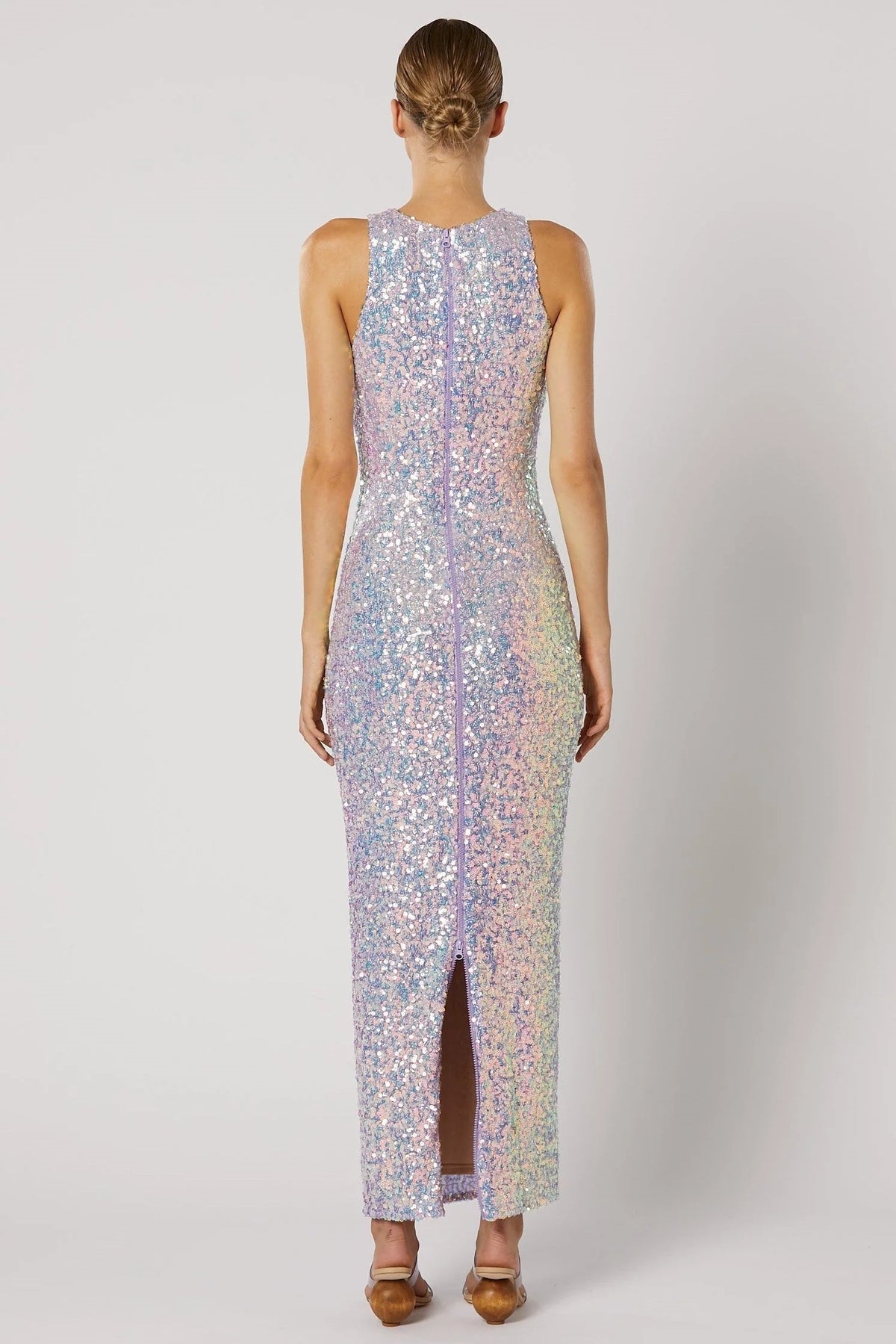 Alani Zip Back Dress - Purple Multi