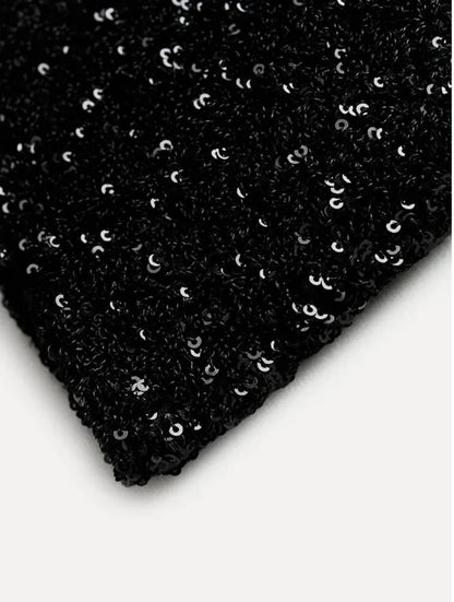 Monroe - Short dress with glitter details