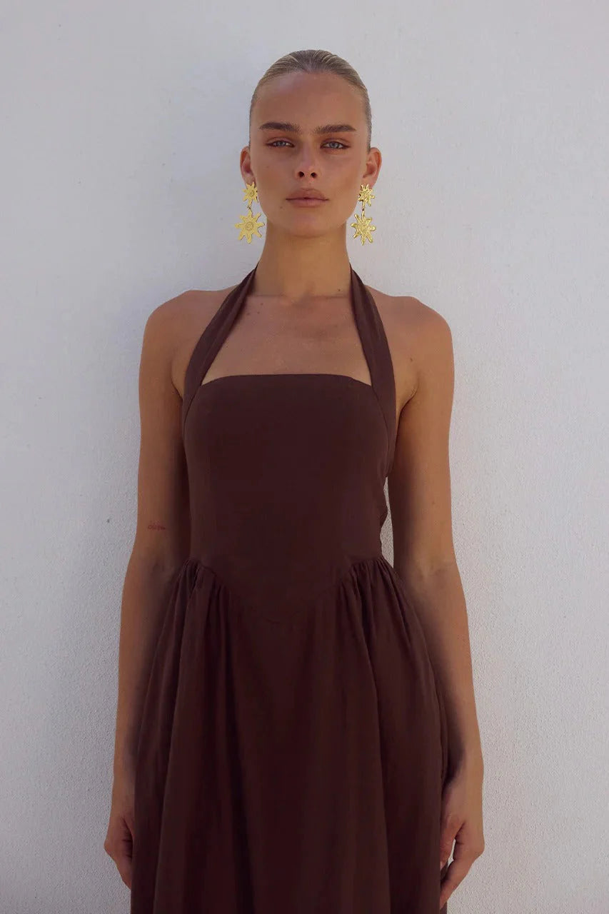 Locklea Midi Dress - Chocolate
