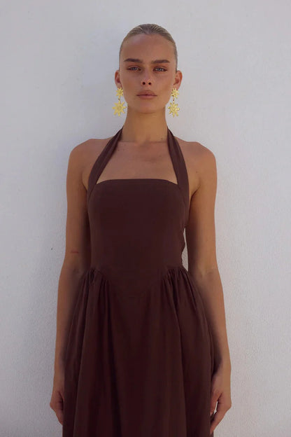 Locklea Midi Dress - Chocolate