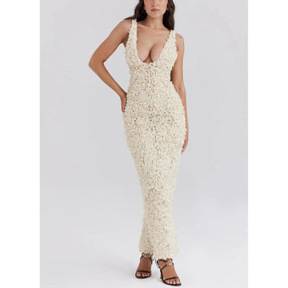 Livette - 3D Roses Maxi Dress