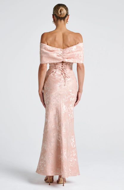 Livette - Bow strapless Maxi Dress