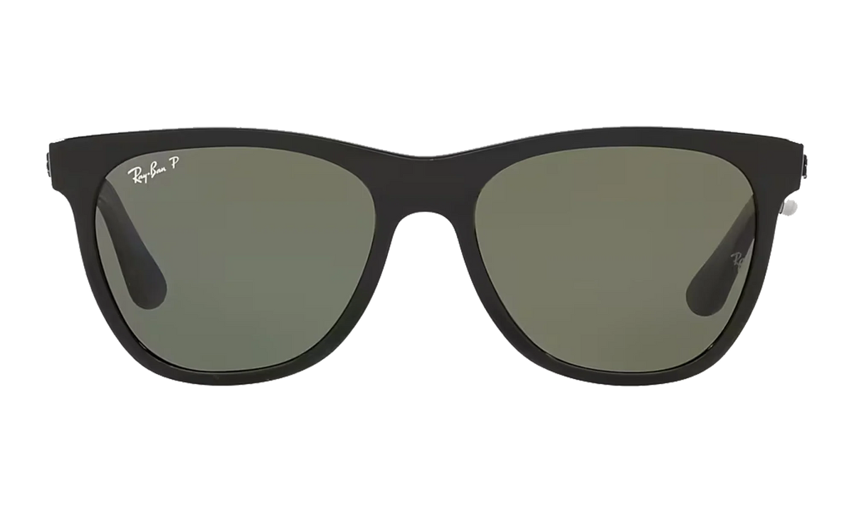 Square Polarized Sunglasses "Polished Black" RB4184-601-9A_54