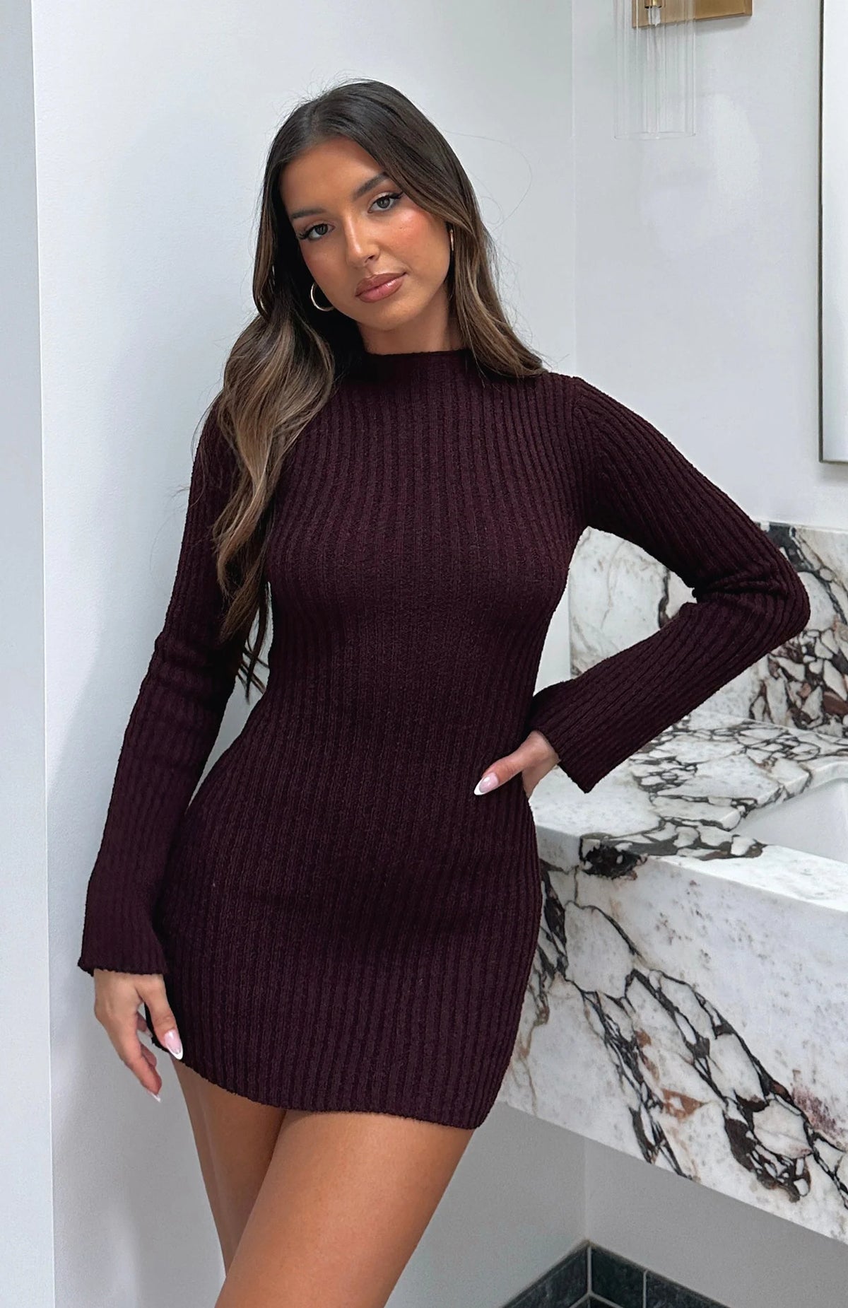 Ruby - Elegant Knitted Mini Dress