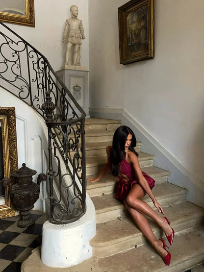 Jiane Mini Dress Red