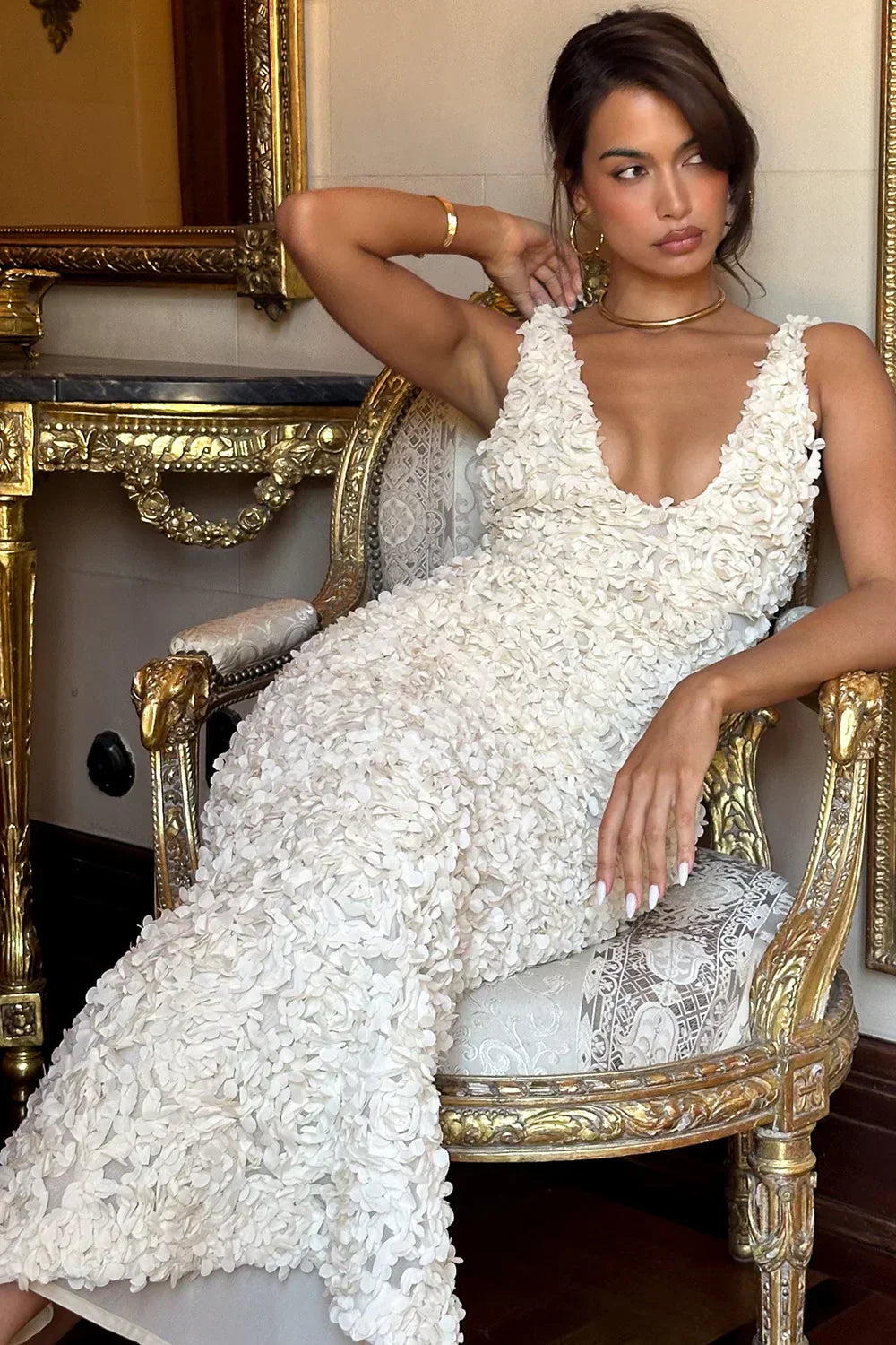 Livette - 3D Roses Maxi Dress