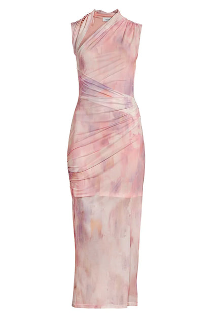 Misha Tillie Mesh Midi Dress - Waterlily Print