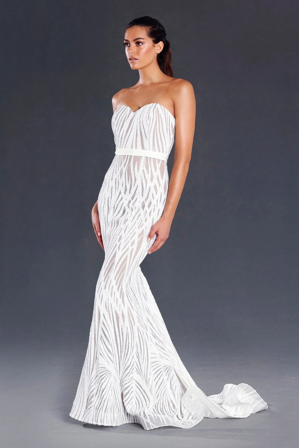 Jadore JX039 Gown - White