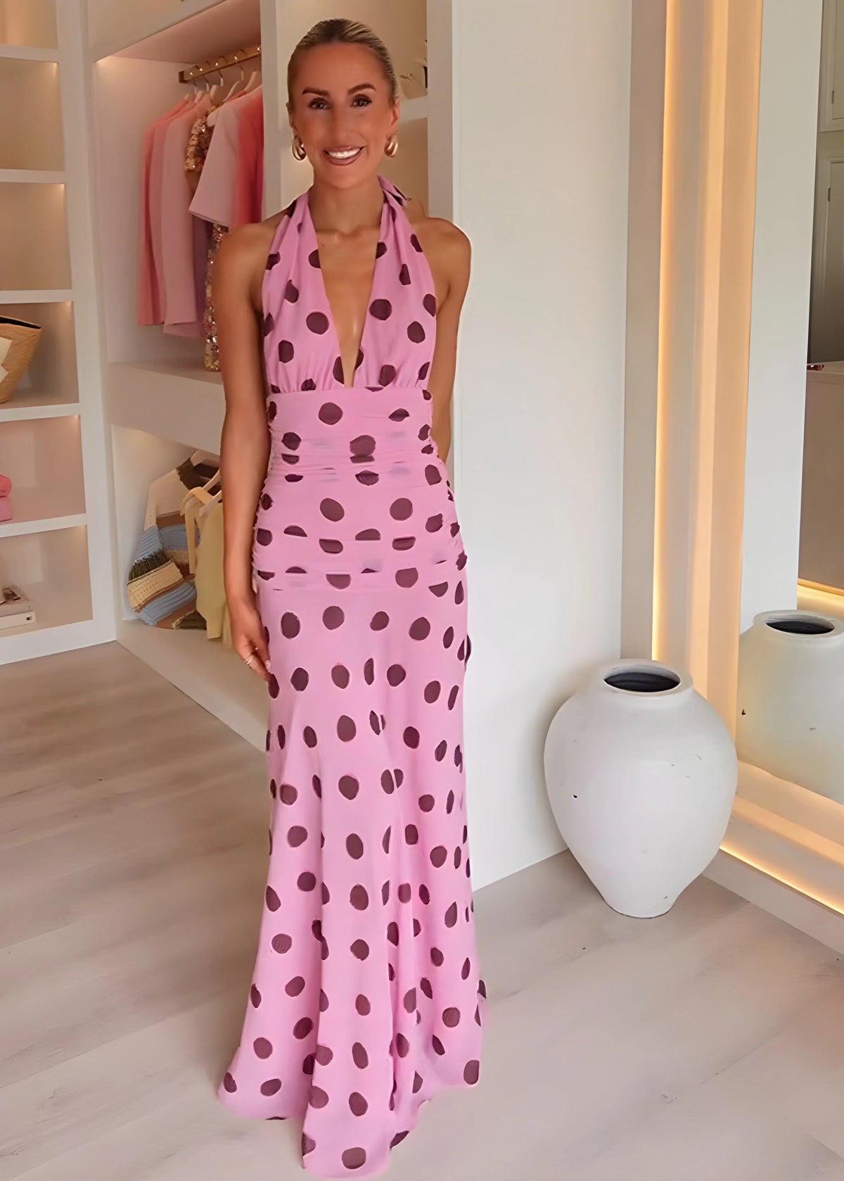 Livette - Polka Dot Maxi Dress