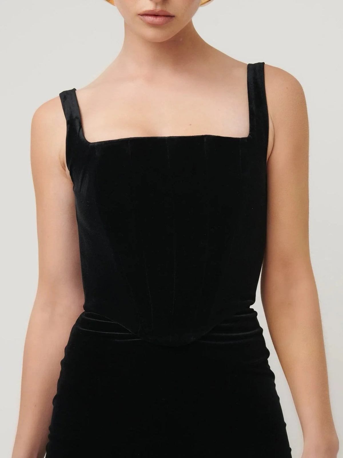 Belle Bodice - Black Velvet
