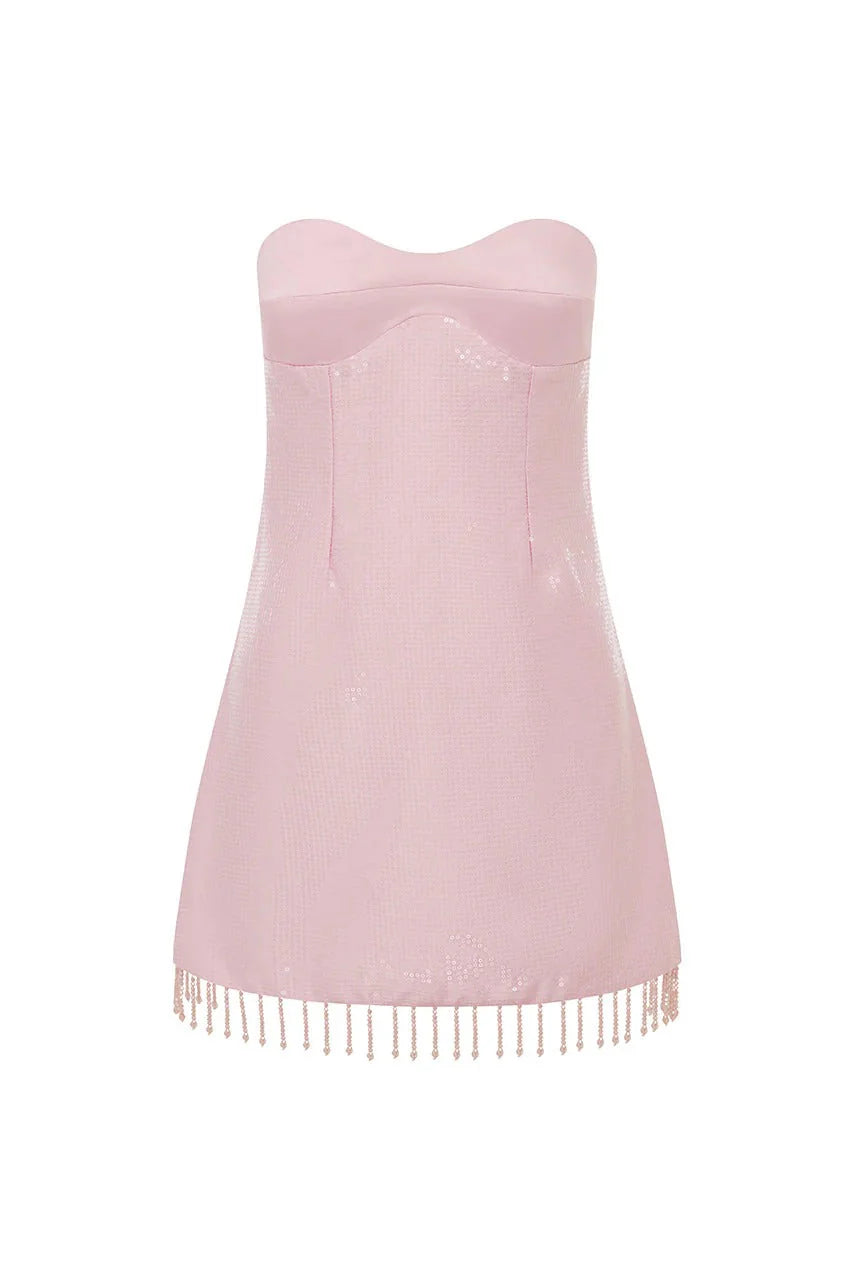 Medina Strapless Mini Dress - Musk