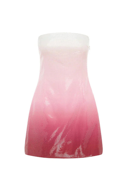 Ibiza Mini Dress - Strawberry Shortcake Ombre