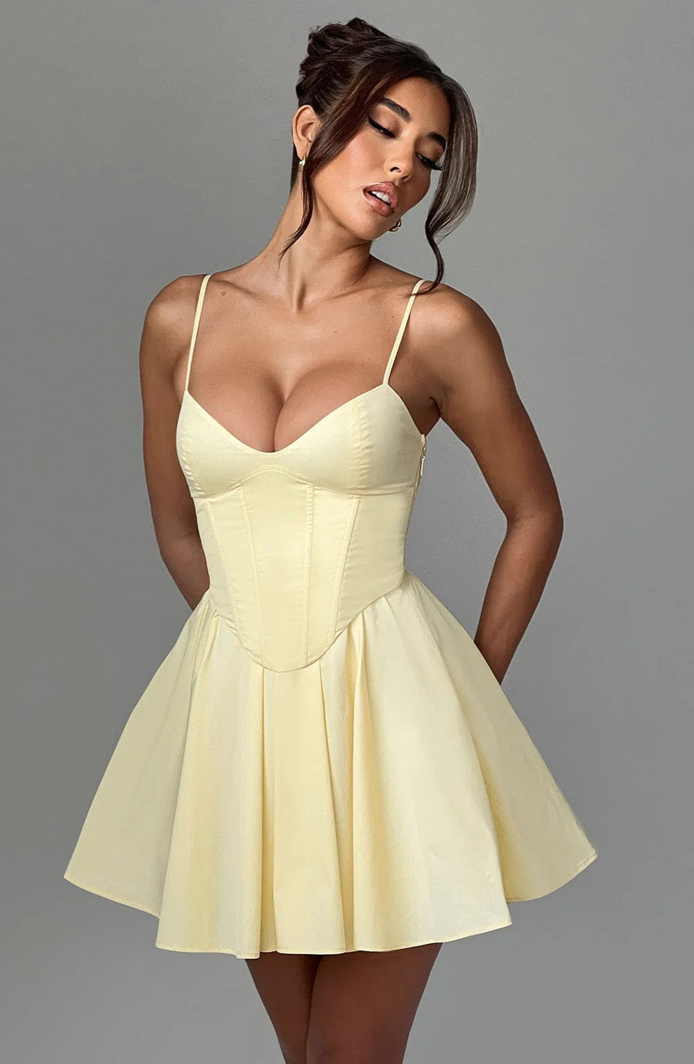FELICITY MINI DRESS - YELLOW