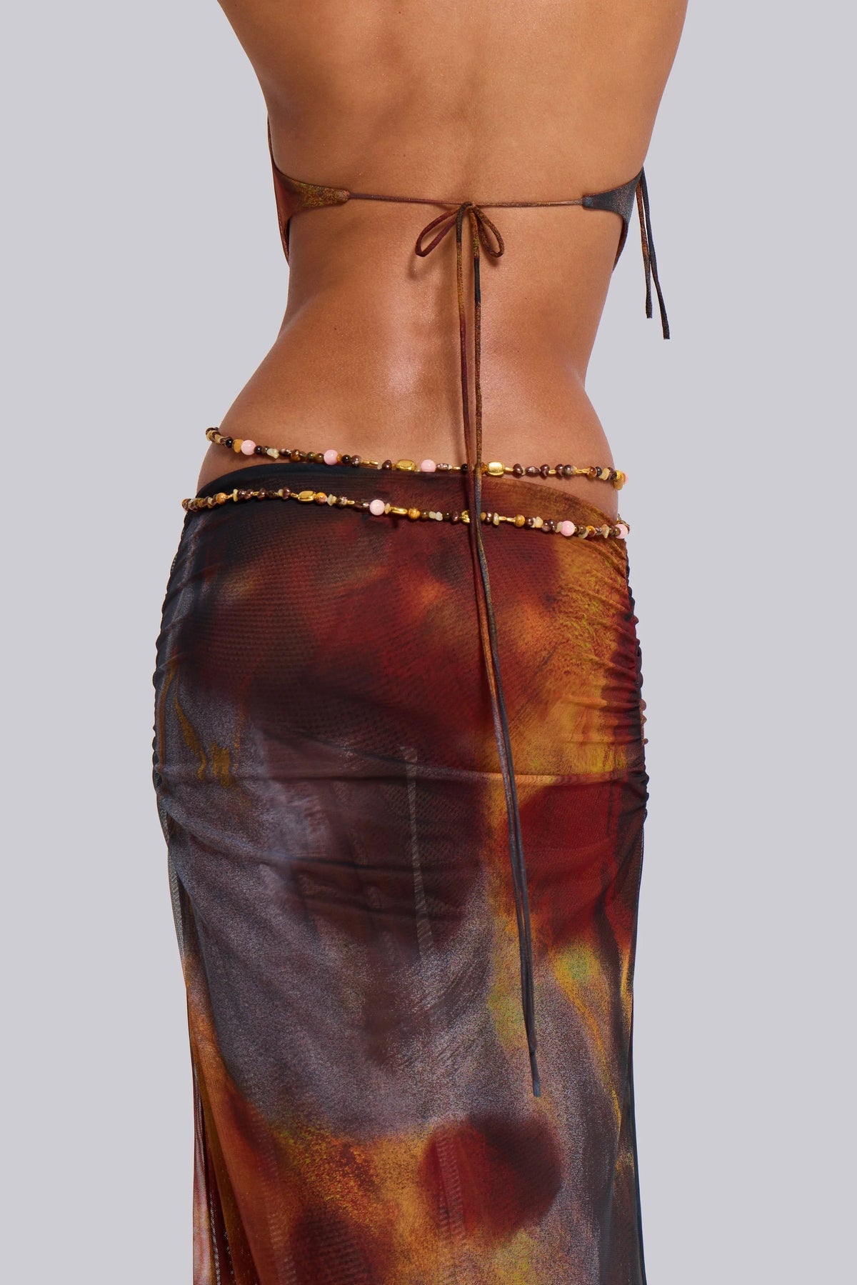 Livette - Backless Plunge Maxi Dress