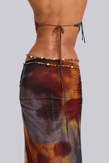 Livette - Backless Plunge Maxi Dress