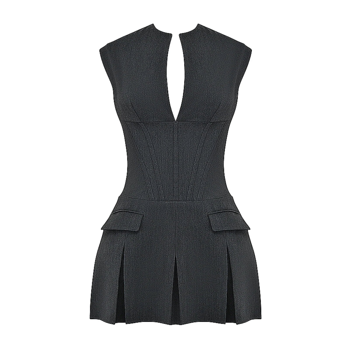 Sylvette – Corset Mini Dress with Pleated Skirt
