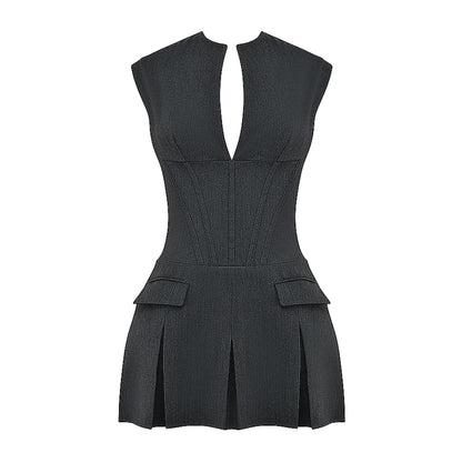 Sylvette – Corset Mini Dress with Pleated Skirt