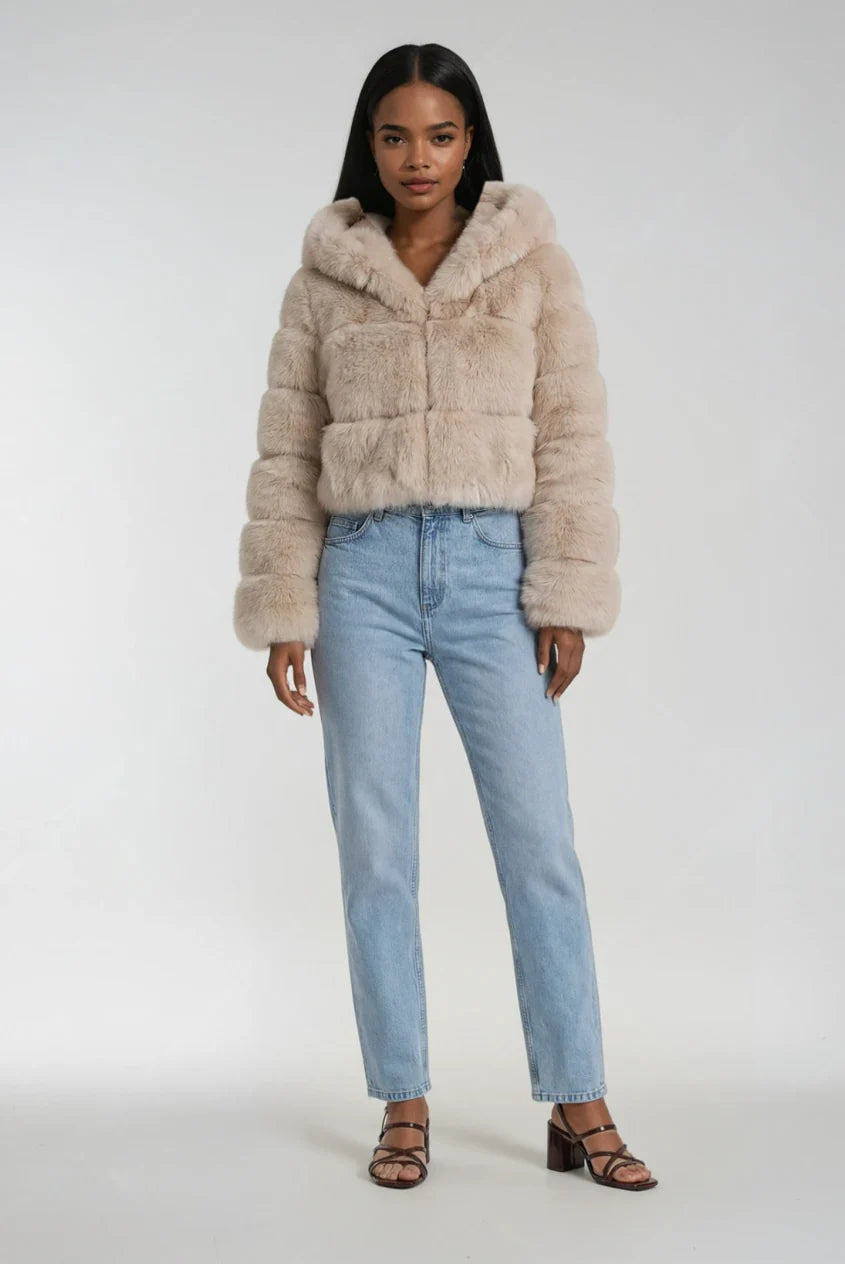 Livette - Fluffy Hooded Coat