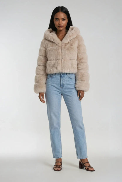 Livette - Fluffy Hooded Coat