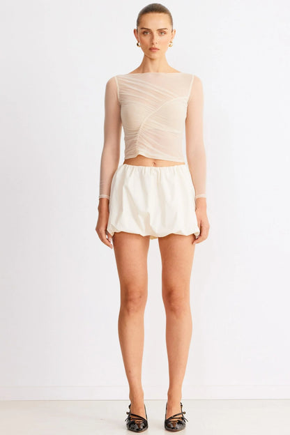 Freja Bubble Skirt - Chalk