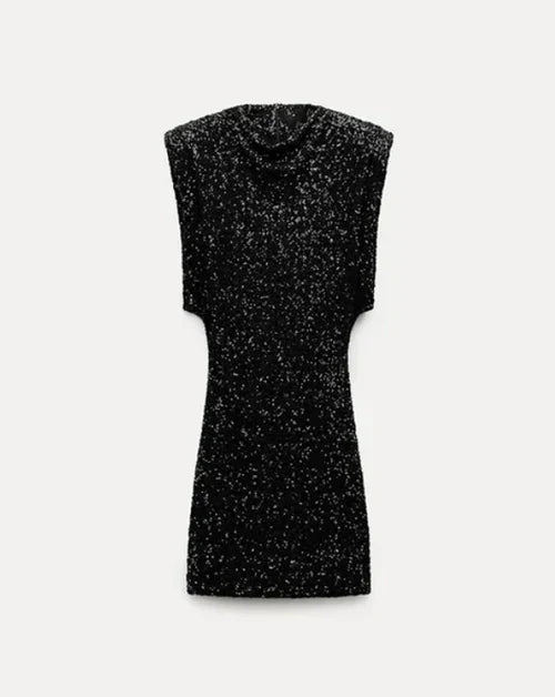Monroe - Short dress with glitter details