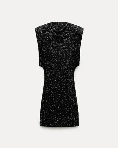 Monroe - Short dress with glitter details