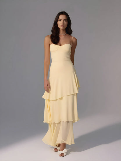 Livette - Long Ruffle Maxi Dress