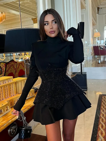 Brooklyn - Glamorous Glitter Corset Dress
