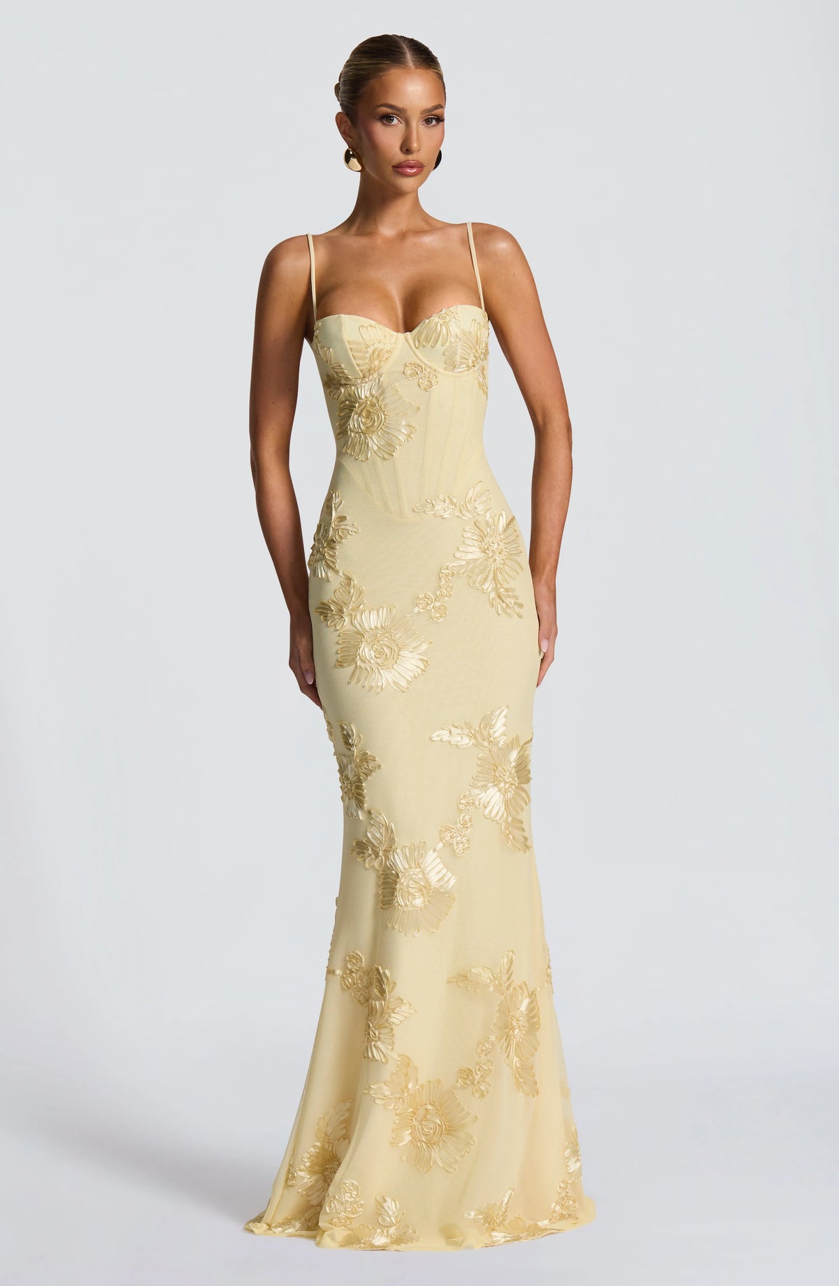 Livette - Yellow Floral Maxi Dress