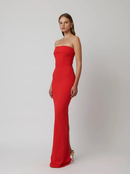 Monroe Gown - Cherry Red