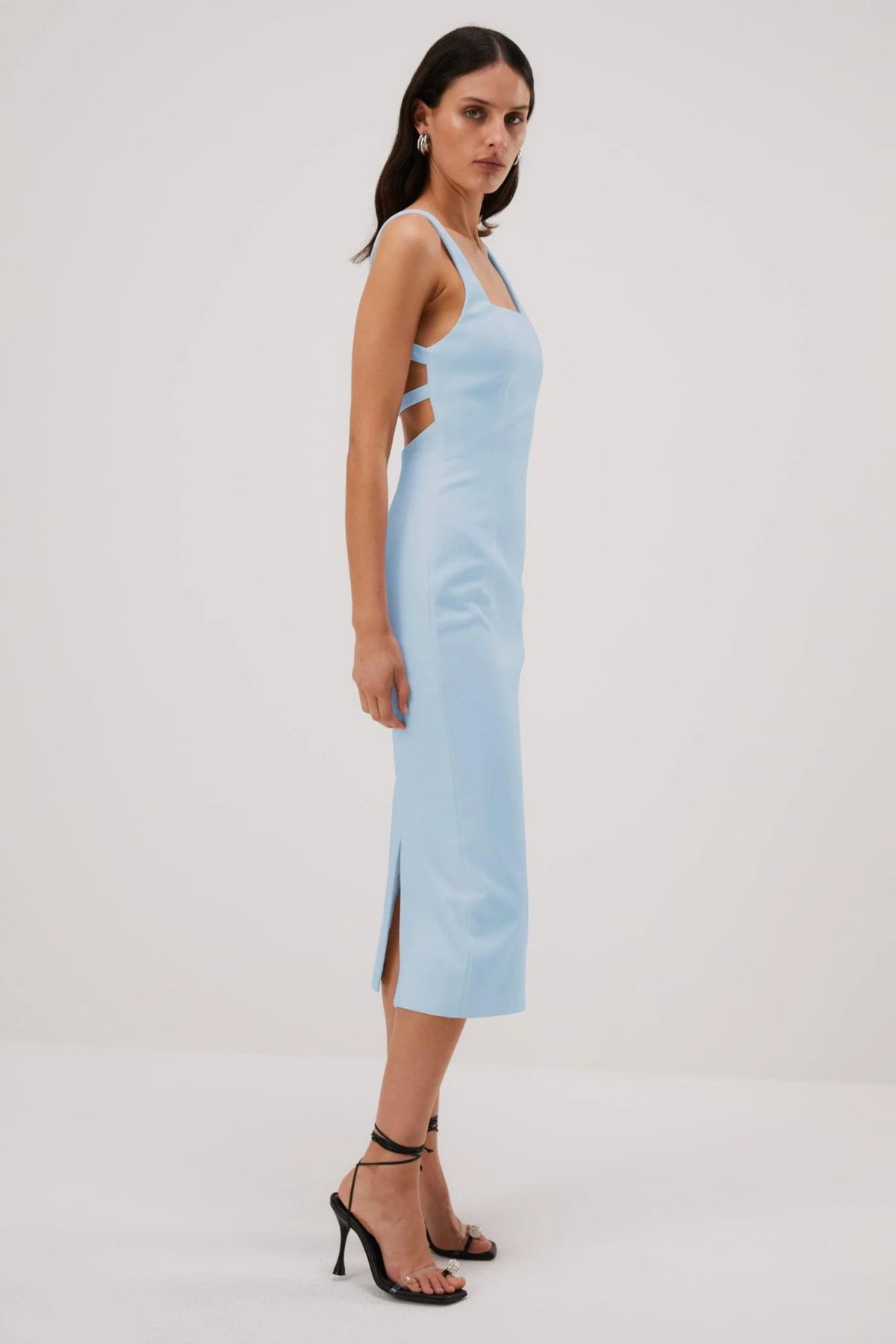Misha Beck Bonded Midi Dress - Sky Blue