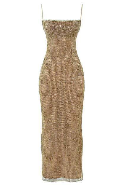 Livette - Gold Sequin Shine Maxi Dress