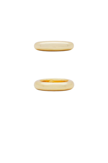 Dome Ring Set - 18k Gold Plated