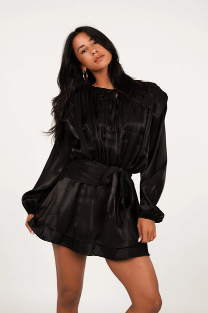 Sarelia – Satin Mini Dress