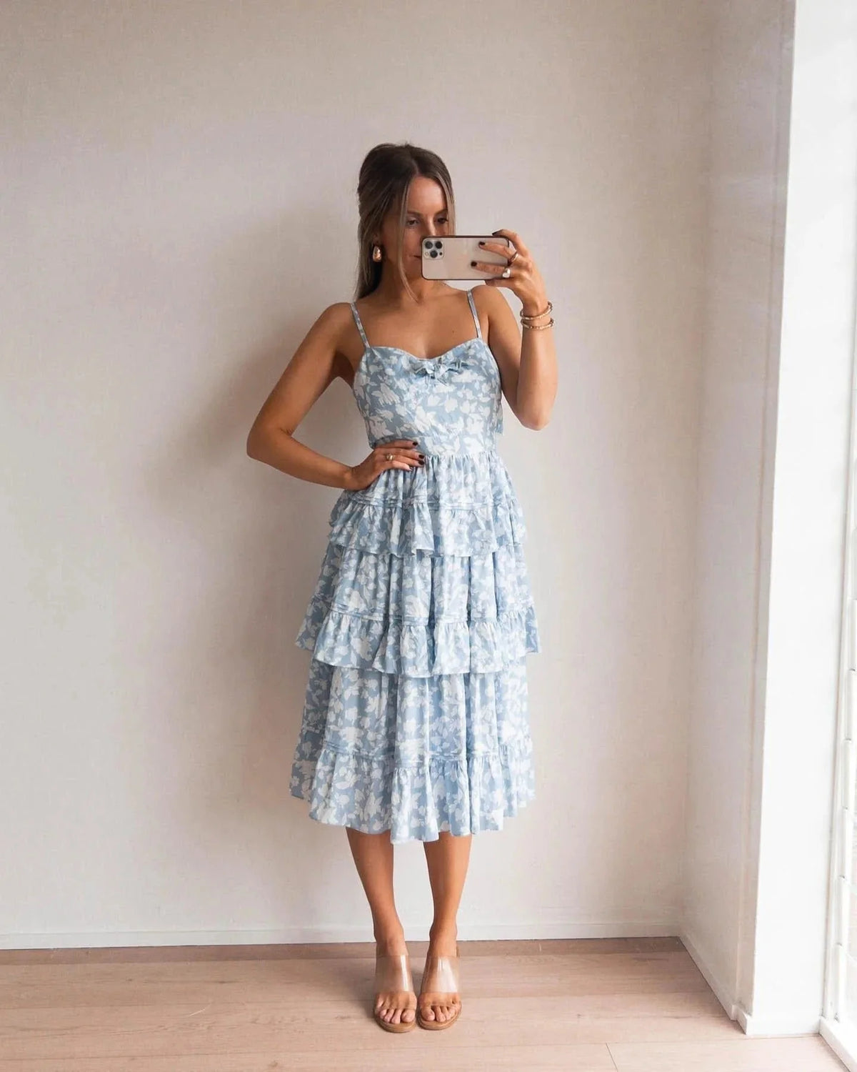 Martha Dress - Blue Floral