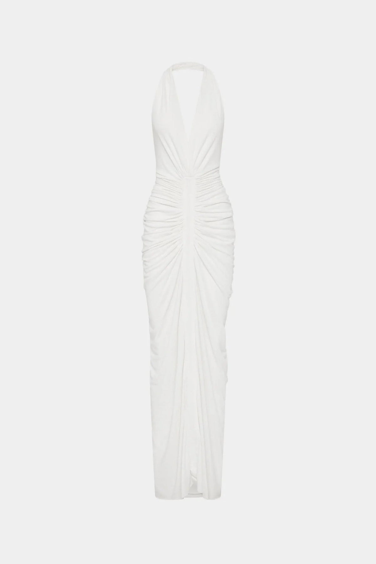 Misha Venus Gathered Cupro Dress - Ivory