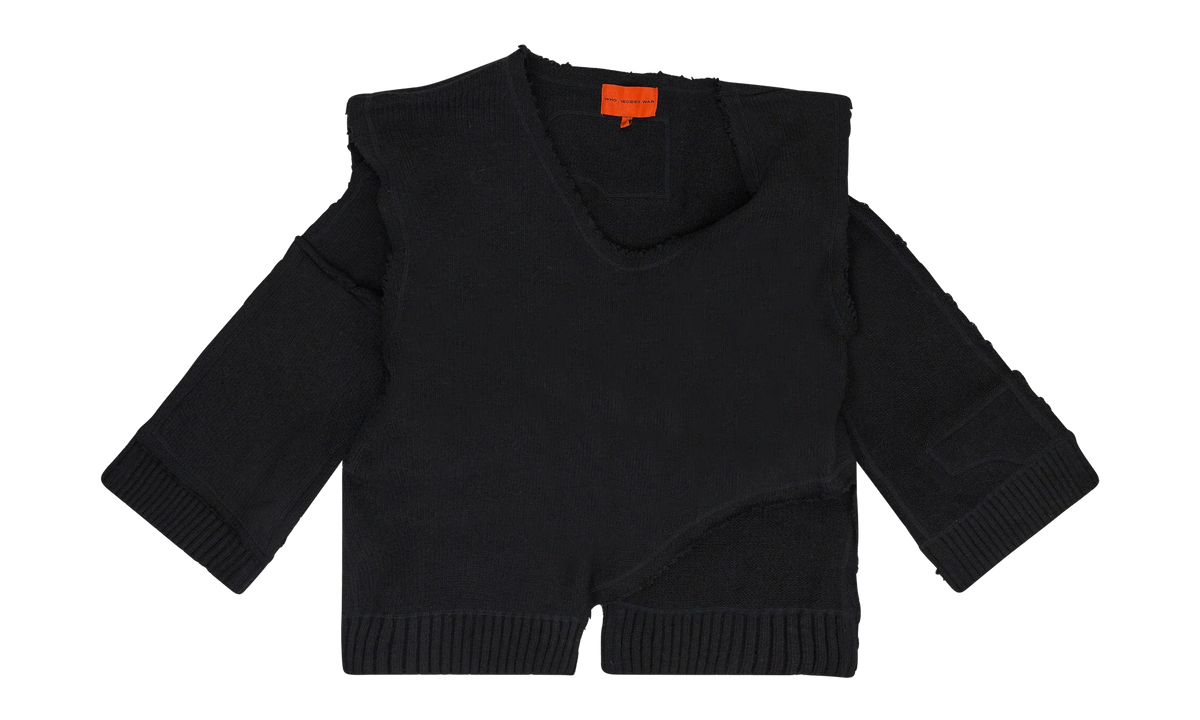 Unadorned Sweater Vest "Coal" 02637 10004WDWUSV BLAC