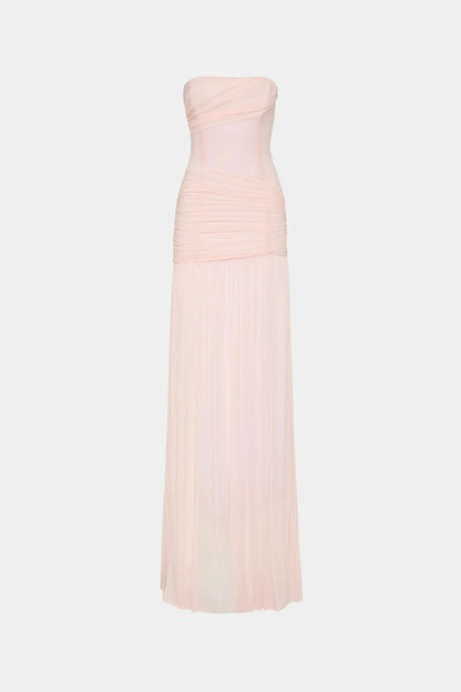 Misha Ember Wrapped Maxi Dress - Dusty Pink