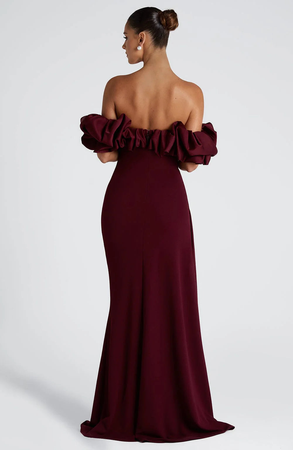 Livette - Ruffle Bardot Maxi Dress