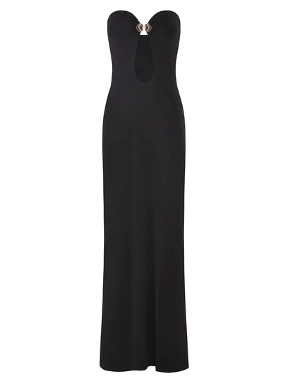 Solara – Elegant Dress with Gold Detail