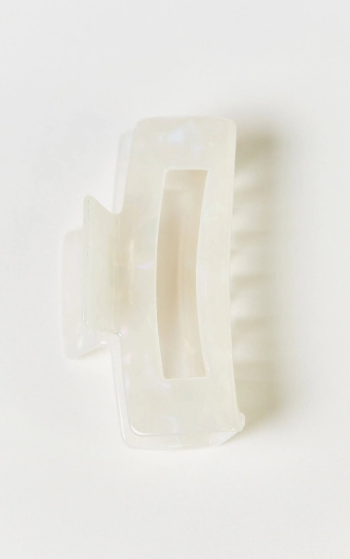 Wilda Hair Clip - Rectangle Claw Hair Clip in Cream